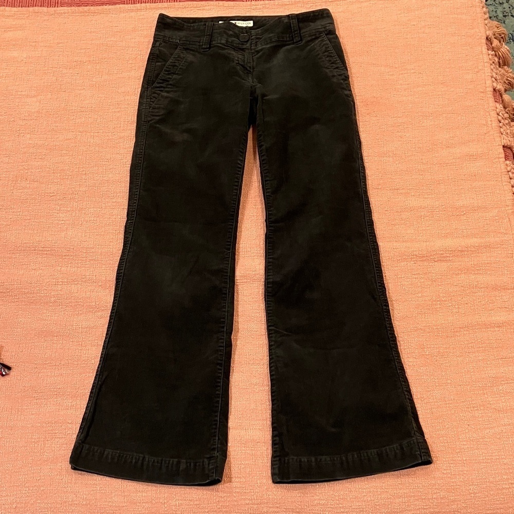 Tommy Hilfiger W30L31 charcoal Gray / Black Flared corduroy Jeans